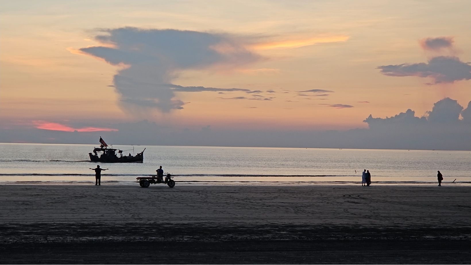 Wide sandy coast of Kuakata known as the Daughter of the Sea