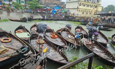 Sadarghat River Port busy boat terminal Buriganga River Dhaka Bangladesh