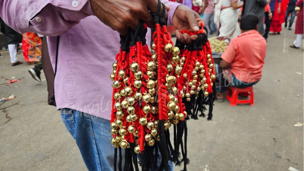 Traditional nupur anklets displayed at Pohela Boishakh fair near Dhaka University