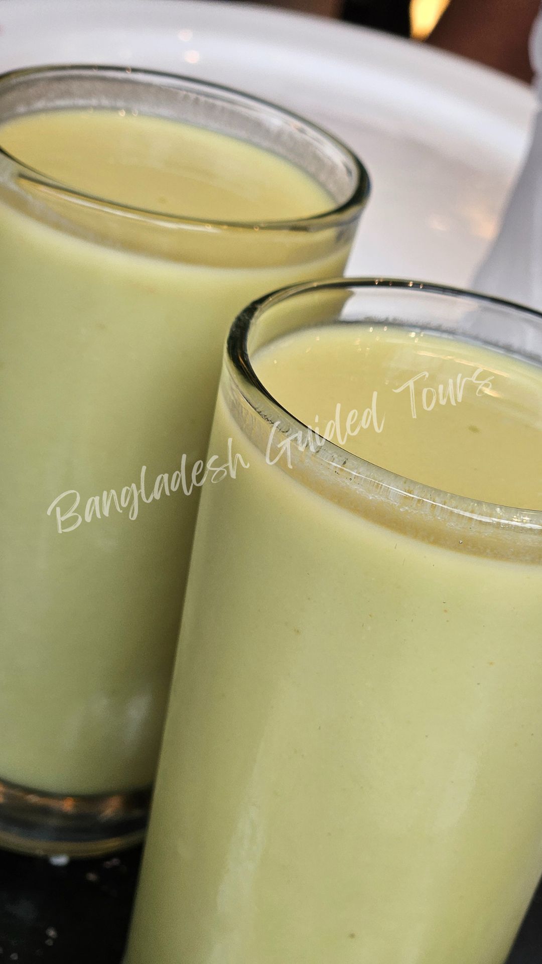 Traditional Borhani drink served in Old Dhaka, a spicy and tangy yogurt-based beverage popular with biriyani and Mughlai food in Bangladesh