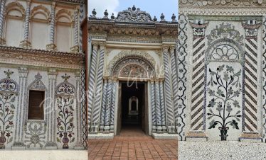 Scenic collage of Sonargaon Bangladesh including Panam City Bara Sardar Bari and Folk Art Museum showing historical heritage places