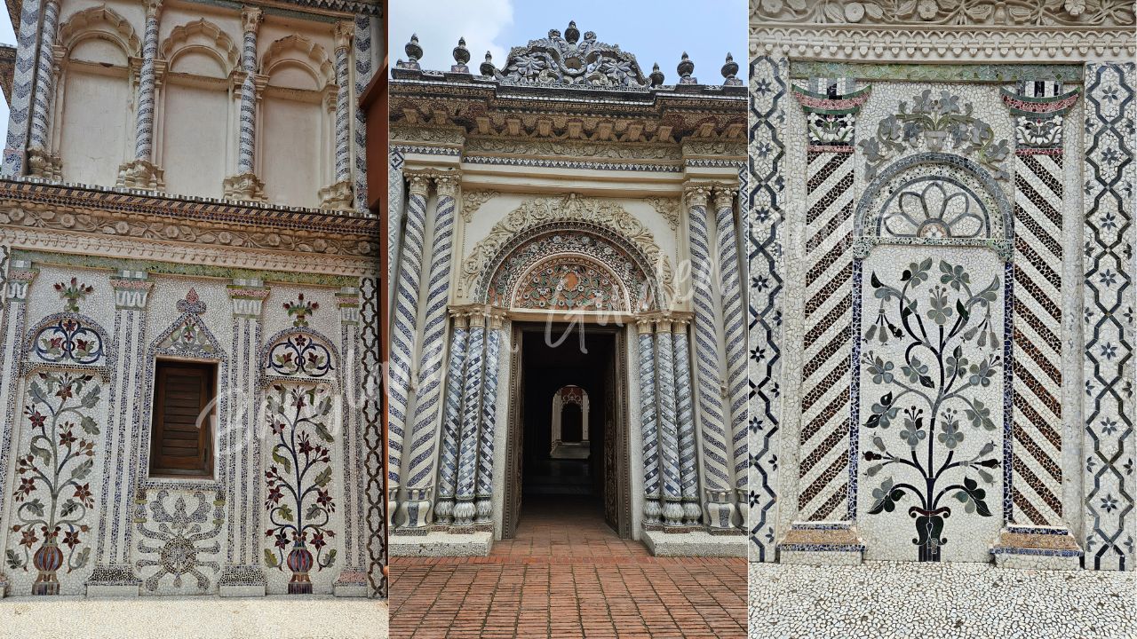 Scenic collage of Sonargaon Bangladesh including Panam City Bara Sardar Bari and Folk Art Museum showing historical heritage places