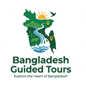 Official Bangladesh Guided Tours logo representing premium guided tours, cultural experiences, village homestays, Sundarbans, Cox's Bazar, hill tracts, rivers, and authentic travel across Bangladesh.